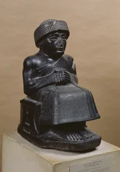 Gudea, Prince of Lagash, statue dedicated to Ningizzada, Neo-Sumerian, from Telloh, ancient Girsu, c.2130 BC